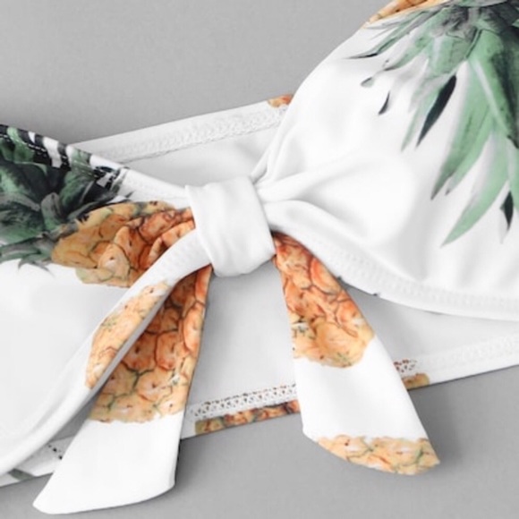 🏆HP🏆Pineapple Bandeau Bikini - Picture 4 of 5